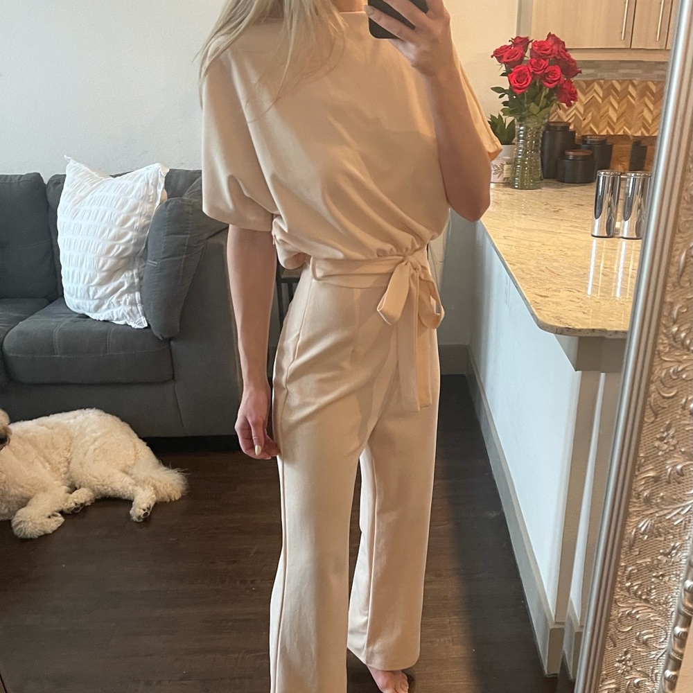 Business Peachy Pink Body Jumpsuit
